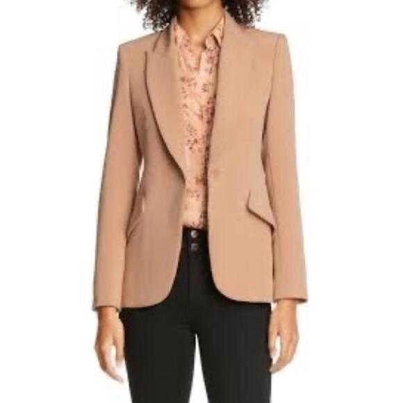 New L'AGENCE Chamberlain Blazer In Beige Camel Size 6 $597 - Picture 1 of 8